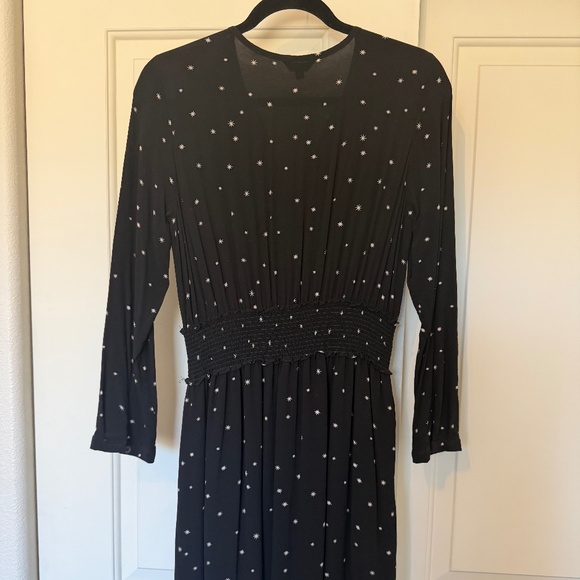 Rails Black Star Print Midi Dress | Size M - Picture 4 of 6